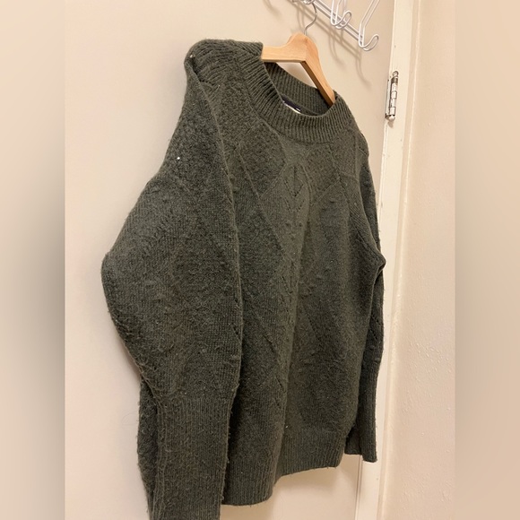 “M&S Collection” Green Knit Sweater 🤎 Size Large - Picture 2 of 5